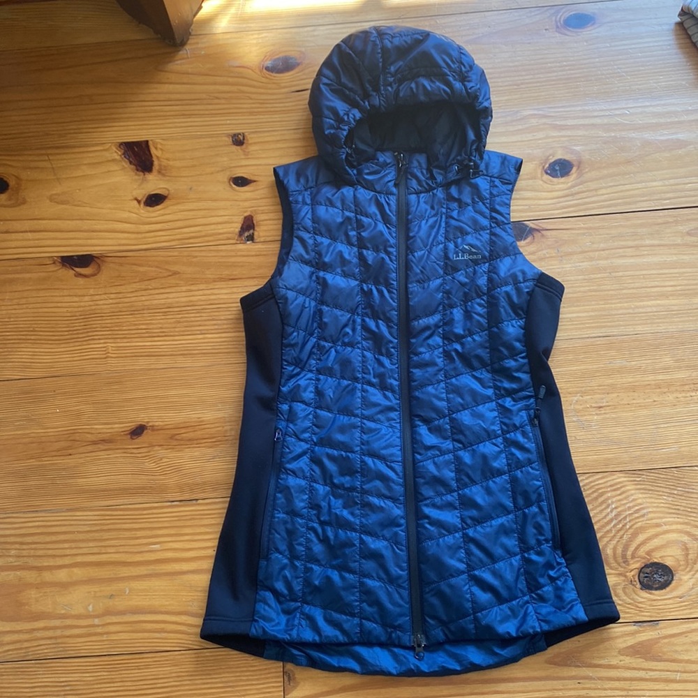 LL Bean PrimaLoft Packaway long vest